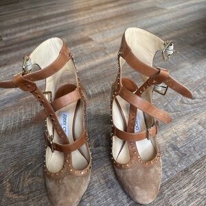 Jimmy Choo Brown Strappy Women's Hartley pumps